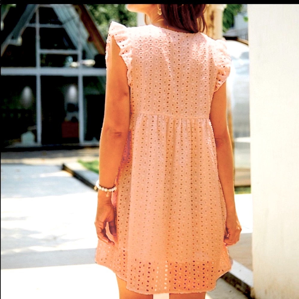 BOHO PINK MINI DRESS - Picture 6 of 6